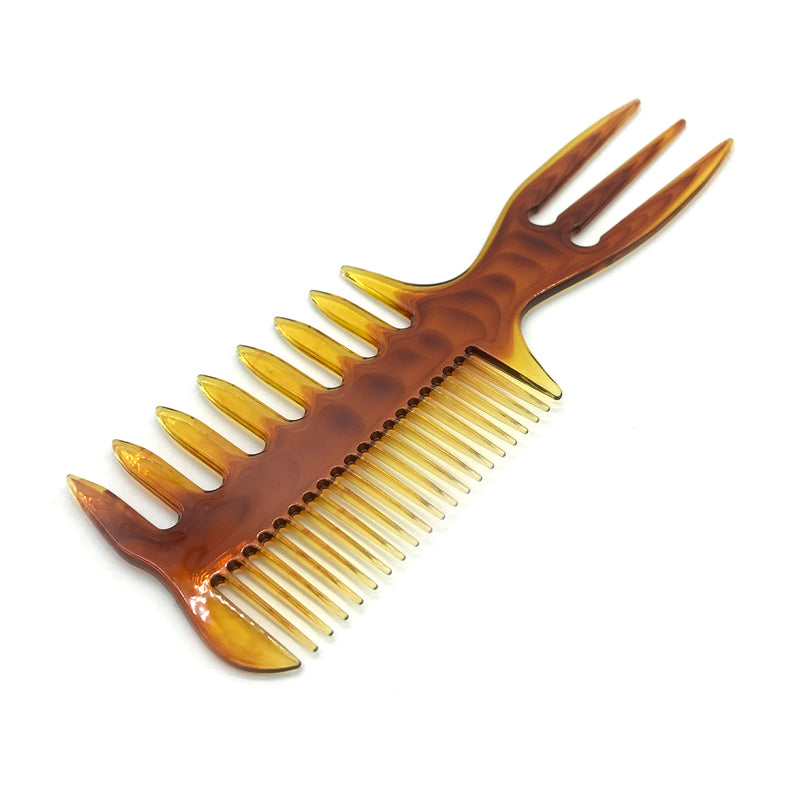 Hair Salon Styling Comb with Fork Three-sided 2pcs