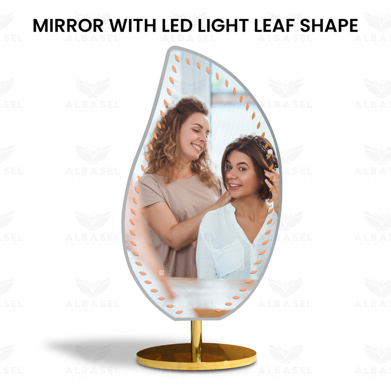 LED light Mirror Leaf Shape Design