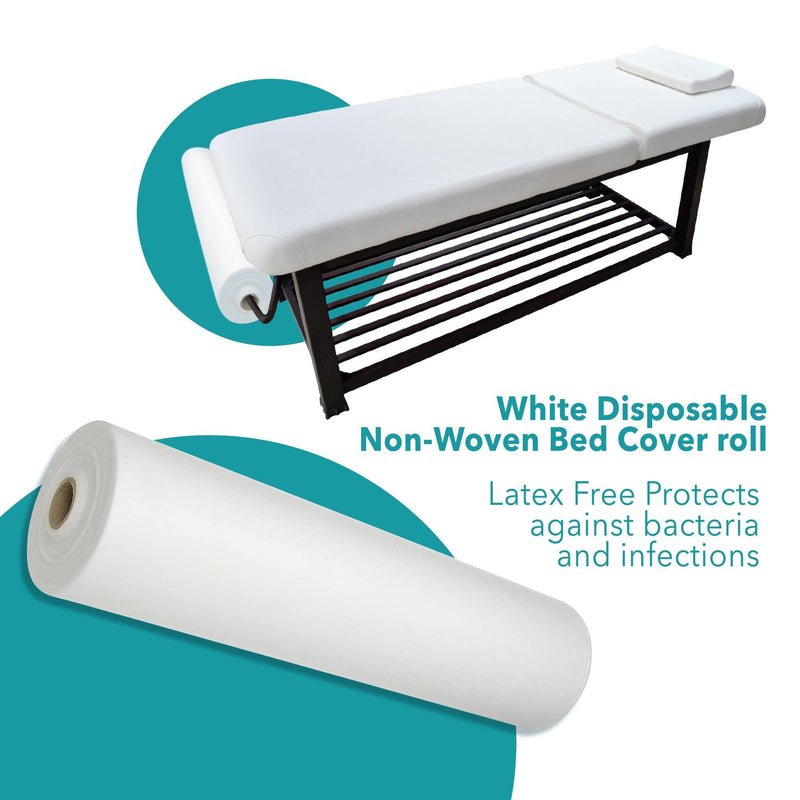 Disposable Non-Woven Bed Cover Roll White - Albasel cosmetics
