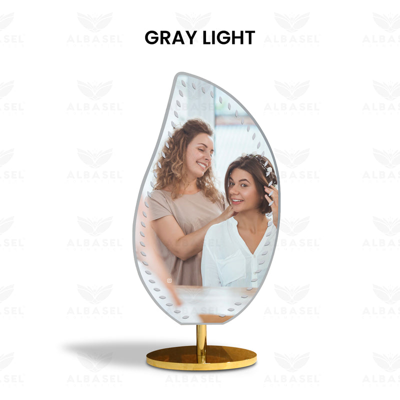 LED light Mirror Leaf Shape Design