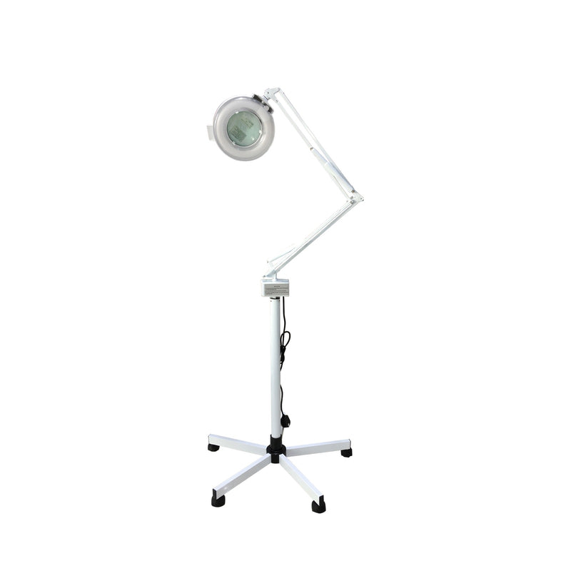 Viva Adjustable Magnifying Lamp White With Wheels