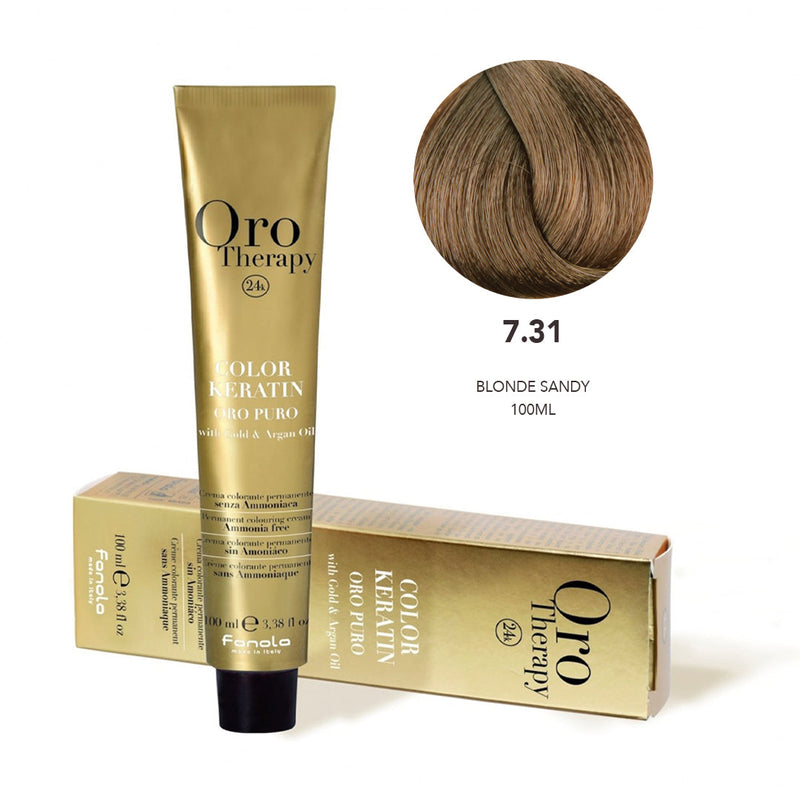Fanola Oro Hair Color 7.31 Blonde Sandy 100ml - fanola color - fanola uae - albasel cosmetics