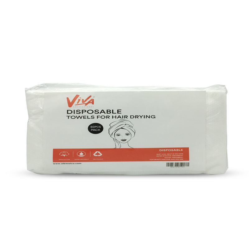 Viva Disposable Hair Towels 50 Pcs one time use