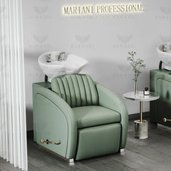 Salon Hair washing Chair Green